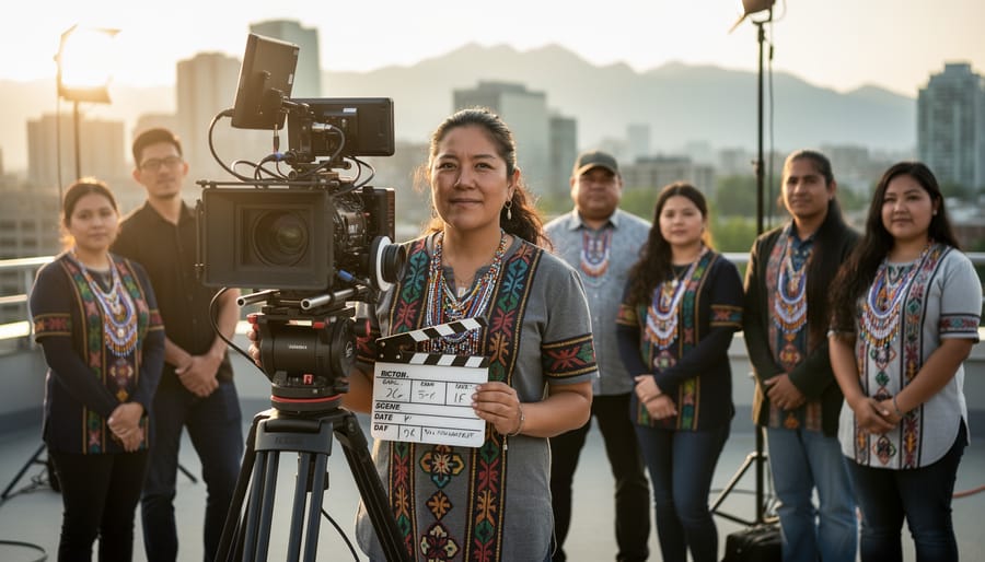 Indigenous filmmaker with traditional and contemporary filmmaking elements