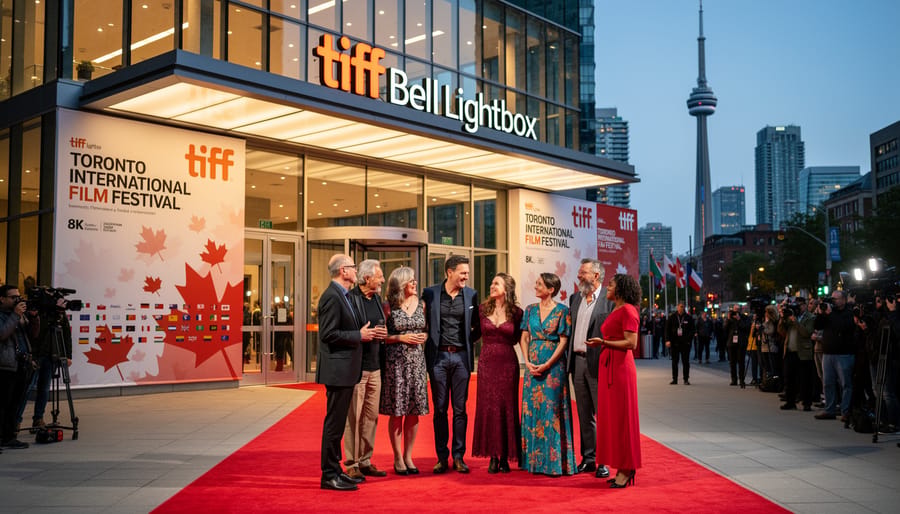 TIFF Bell Lightbox building exterior with festival setup in Toronto